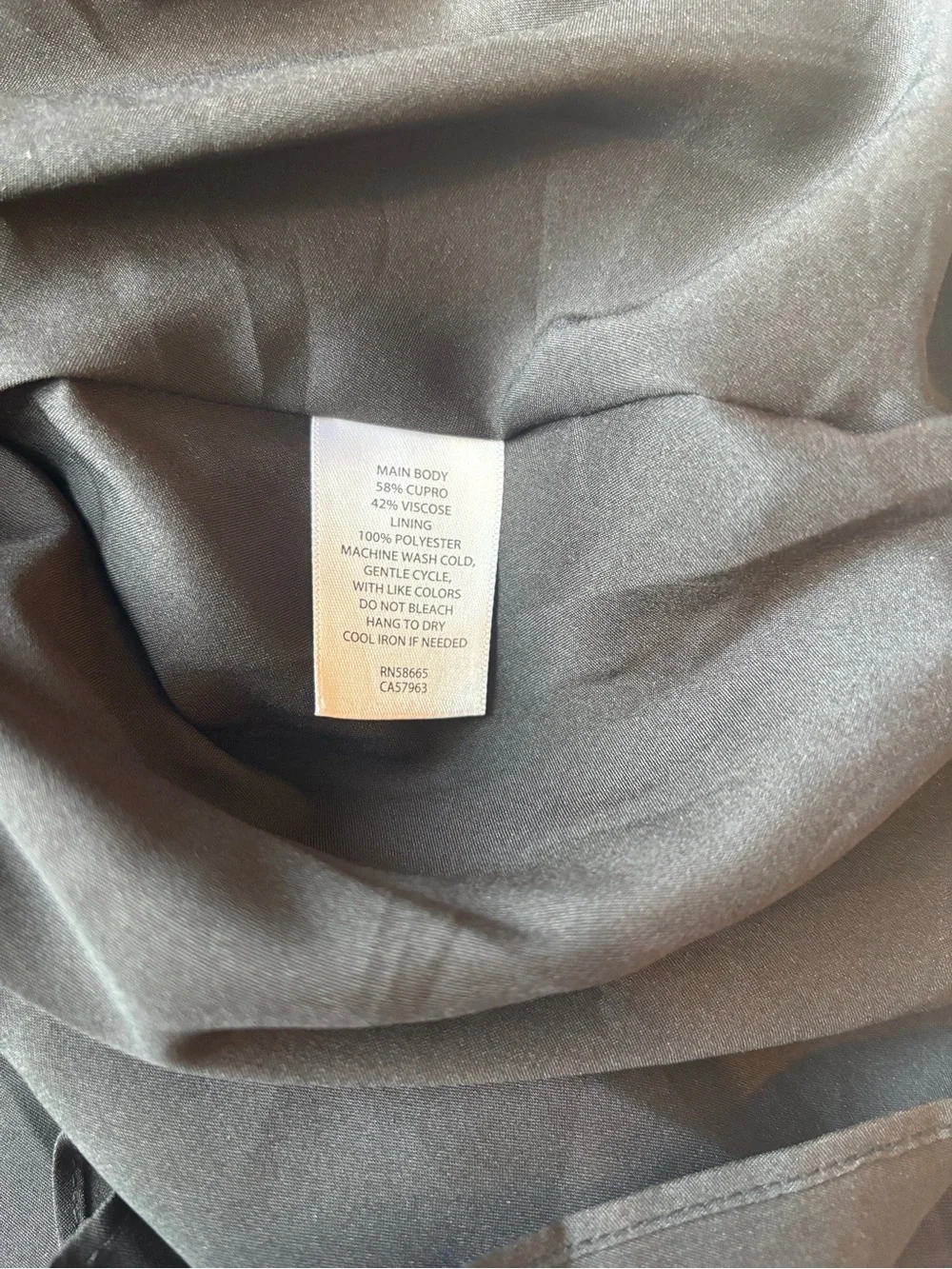 Nordstrom Black silk like dress. - Picture 4 of 9